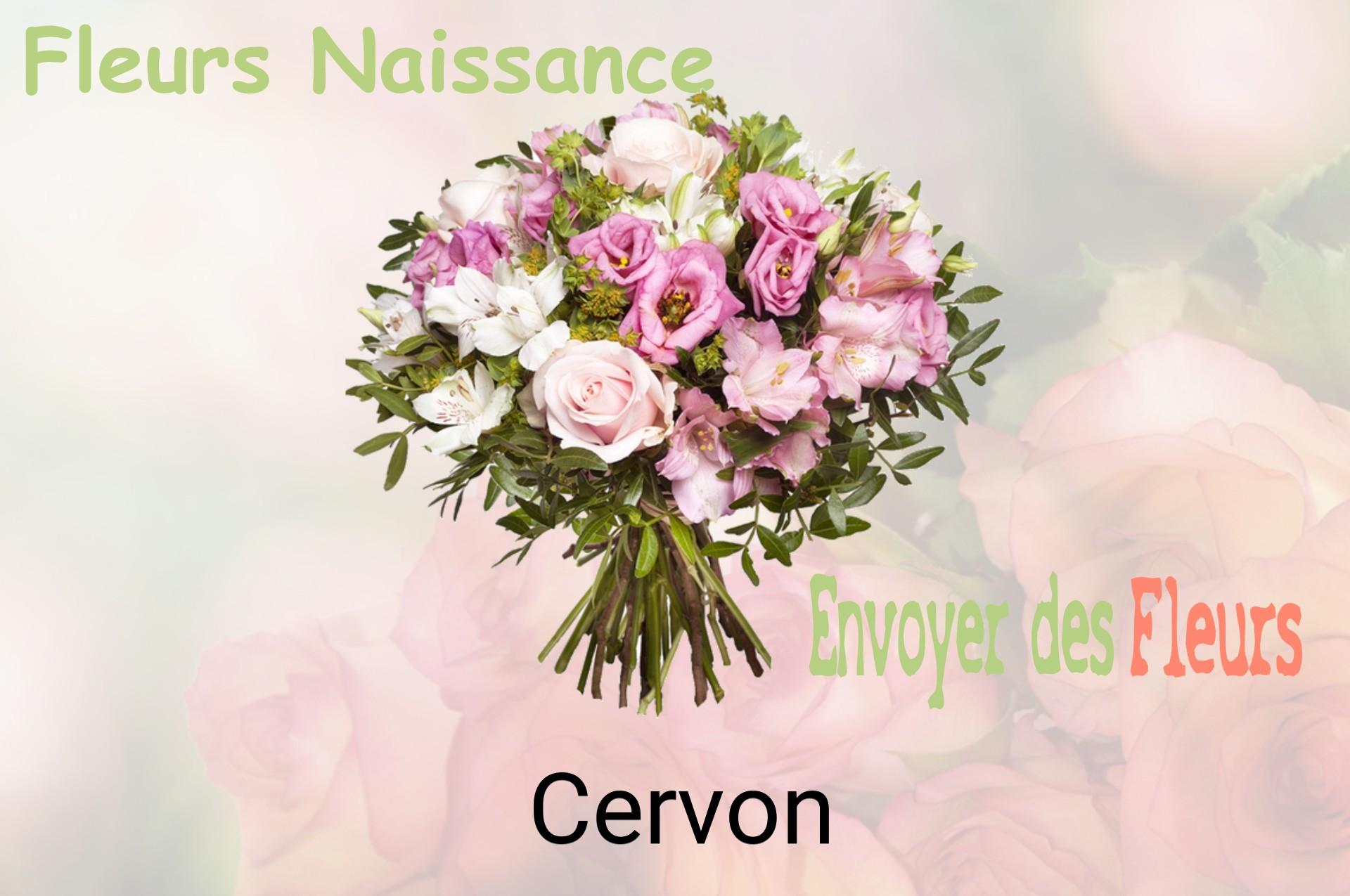 Bouquet de fleurs de naissance livré à Cervon
